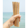 Bambusz szívószál készlet (6db) tasakban - Faszén