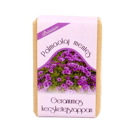 Pálmaolajmentes Kecsketejszappan - Gerániumos